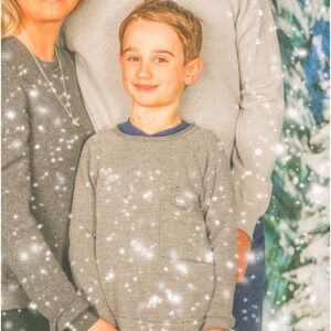 328. KIDS JOAH LOVE GRAY SWEATER